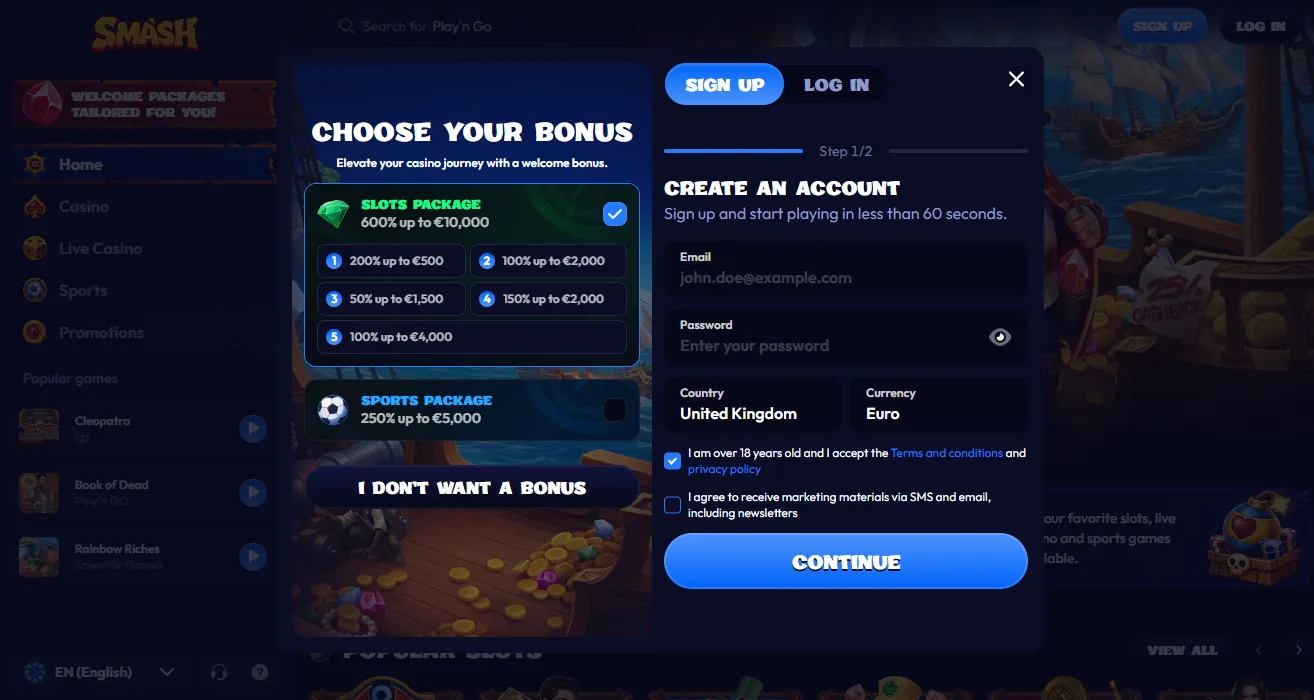 Welcome packages at best non GamStop casinos UK — bonus structure